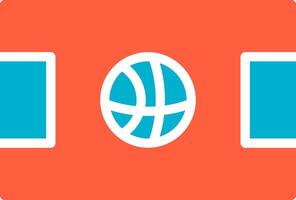 Basketball Court Creative Icon Design vector