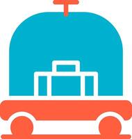 Hotel Trolley Creative Icon Design vector