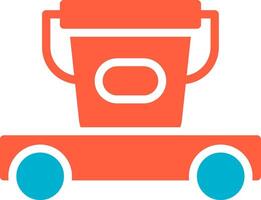 Cleaning Cart Creative Icon Design vector
