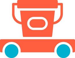 Cleaning Cart Creative Icon Design vector