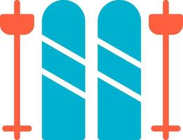 Skis Creative Icon Design vector