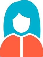 Female Worker Creative Icon Design vector