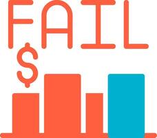 Business Fail Creative Icon Design vector