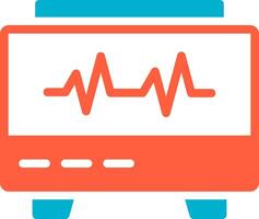 EKG Monitor Creative Icon Design vector