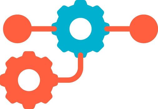 Workflow Process Creative Icon Design vector