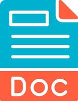 Doc File Format Creative Icon Design vector