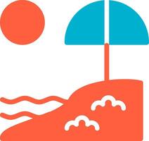 Beach Landscape Creative Icon Design vector