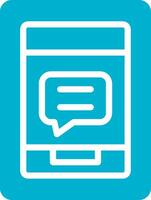 Message On Phone Creative Icon Design vector