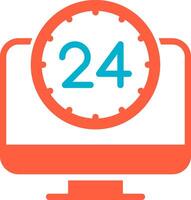 24 7 Monitoring Creative Icon Design vector