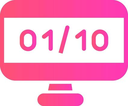 Binary Code Creative Icon Design vector