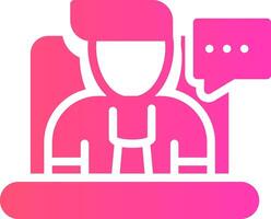 Online Interview Creative Icon Design vector