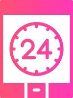 24 Hour Service Creative Icon Design vector