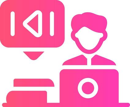 glyph Gradient Design vector