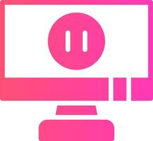 Pause Creative Icon Design vector