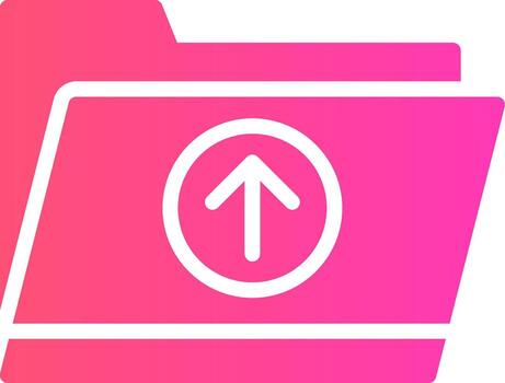 Upload Folder Creative Icon Design vector