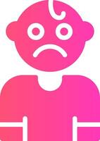 Sad Baby Creative Icon Design vector