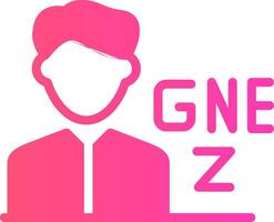 gen z masculino creativo icono diseño vector