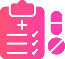 Medical Prescription Creative Icon Design vector