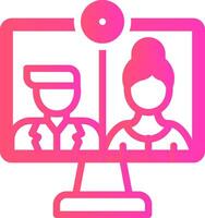 Online Interview Creative Icon Design vector