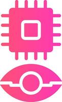 Eye Augmentation Creative Icon Design vector