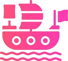 Pirates Ship Creative Icon Design vector