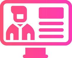 Online Lecture Creative Icon Design vector