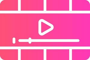 Video Player Creative Icon Design vector