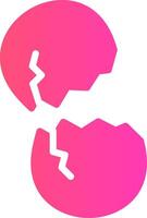Broken Eggs Creative Icon Design vector