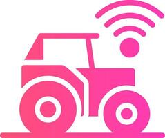 Smart Tractor Creative Icon Design vector