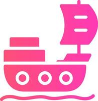 Pirate Ship Creative Icon Design vector