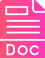 Doc File Format Creative Icon Design vector