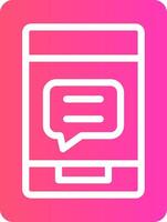 Message On Phone Creative Icon Design vector
