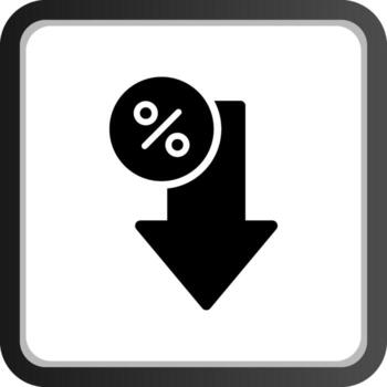 Decrease Creative Icon Design vector