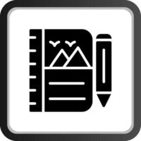 diseño de icono creativo de cuaderno de bocetos vector