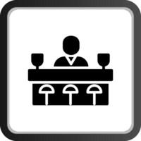 Bar Counter Creative Icon Design vector