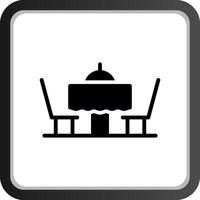 Dinner Table Creative Icon Design vector