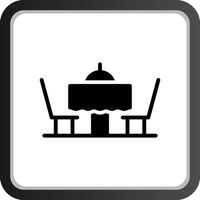 Dinner Table Creative Icon Design vector