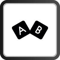 diseño de icono creativo de bloque abc vector