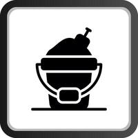 Sand Bucket Creative Icon Design vector