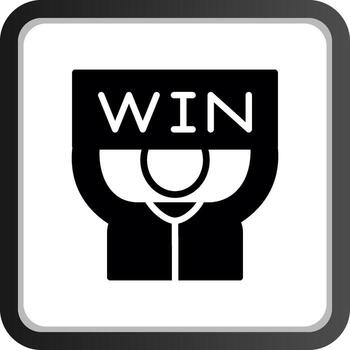 ganar diseño de icono creativo vector