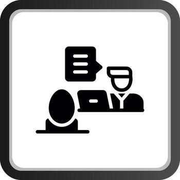 Interview Creative Icon Design vector