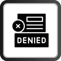 Denied Creative Icon Design vector