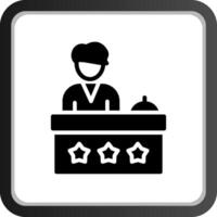 diseño de icono creativo de recepcionista vector