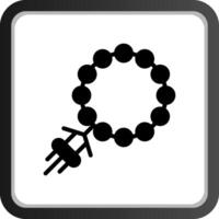 diseño de icono creativo de rosario vector