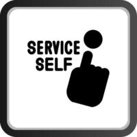 Self Service Creative Icon Design vector