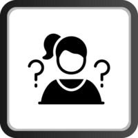 Confused Creative Icon Design vector