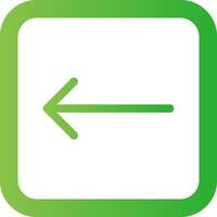 Left Arrow Creative Icon Design vector