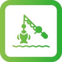 Lake Fishing Creative Icon Design vector