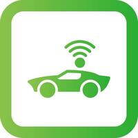 Self Driving Vehicle Creative Icon Design vector