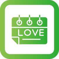 Love Calendar Creative Icon Design vector